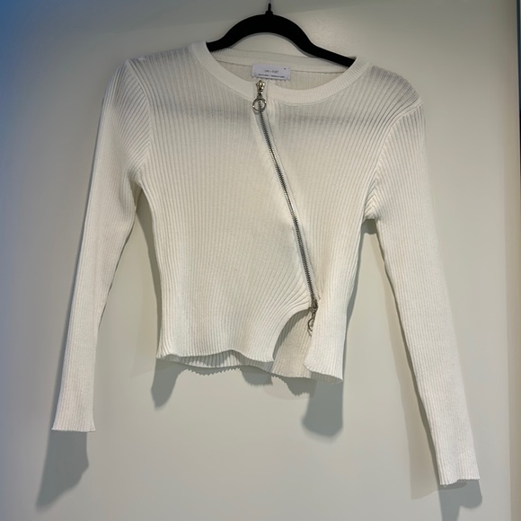 OAK + FORT - crop sleeve top - Picture 1 of 2